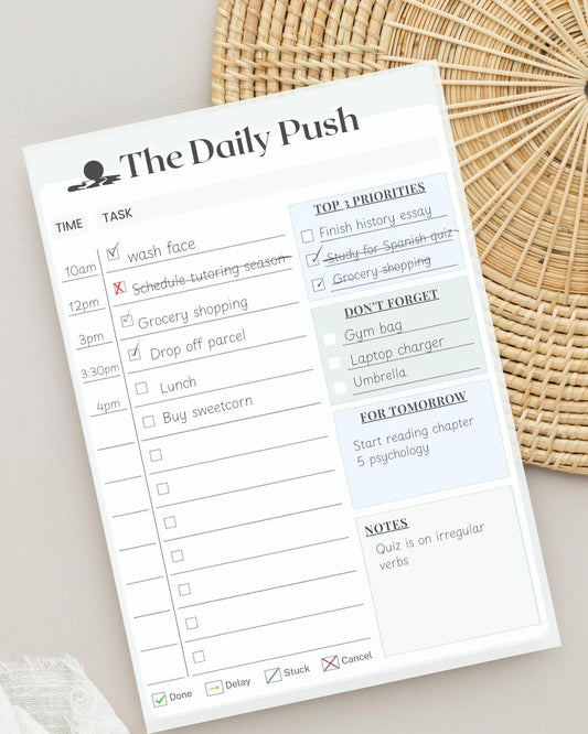 The Daily Notepad Tear Off To Do List