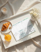 Aesthetic breakfast tray setup