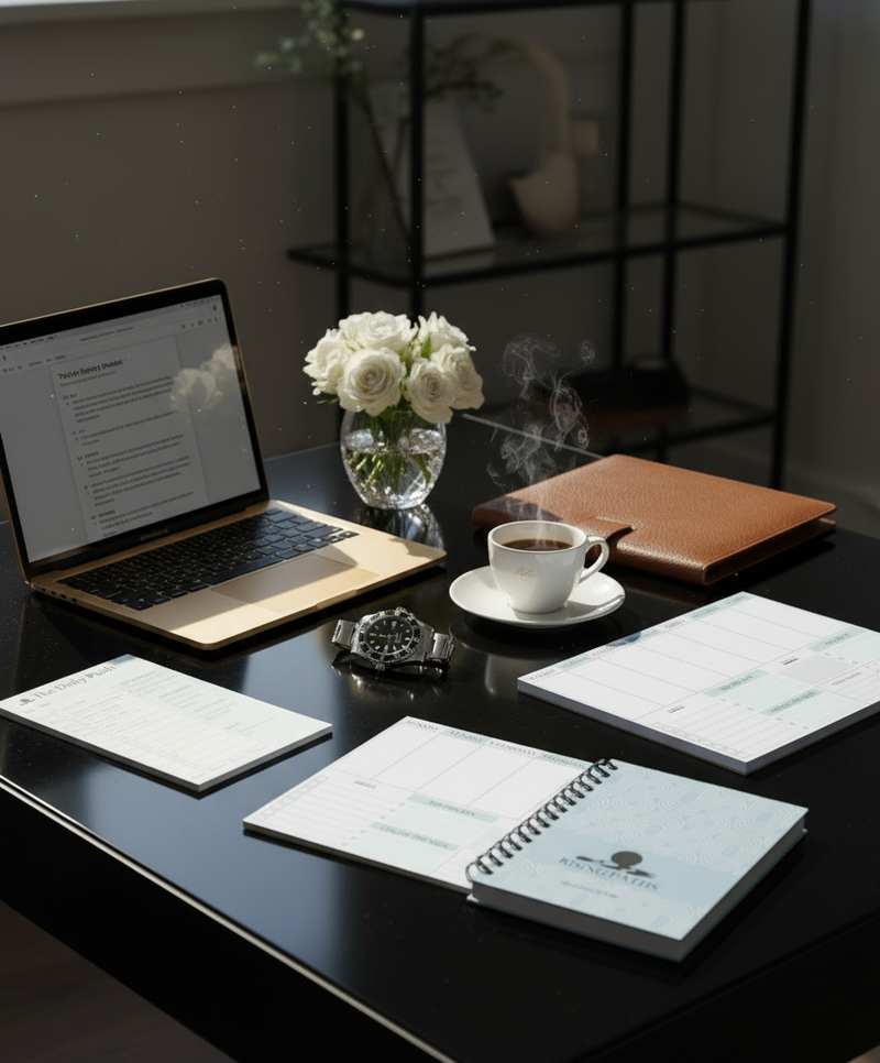 Black lacquer power desk