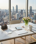 Carrara marble penthouse