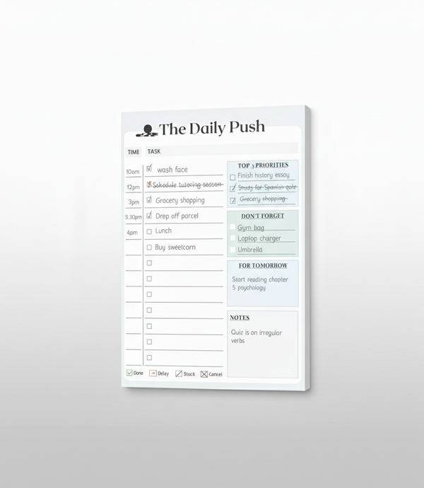 A5 daily to do tear off notepad