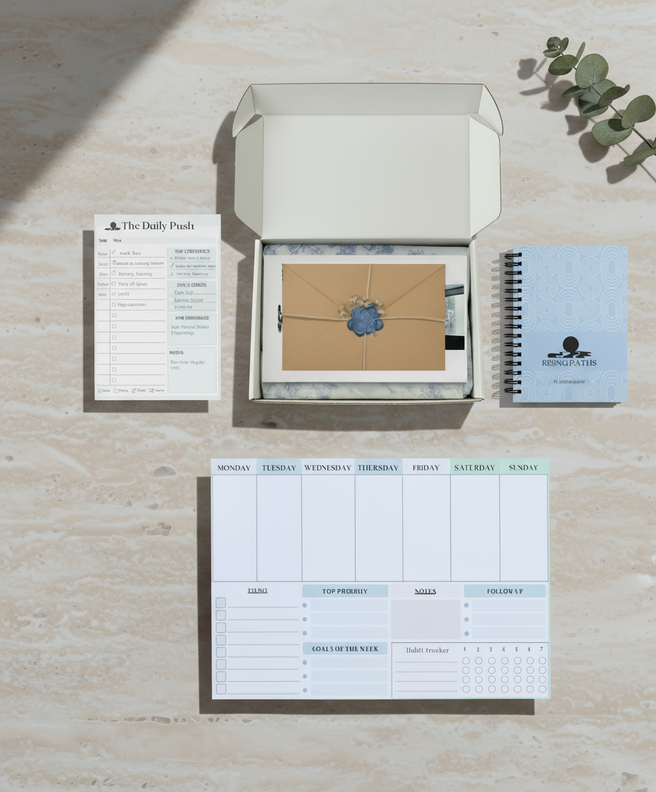 Product composite with planner book added to the side