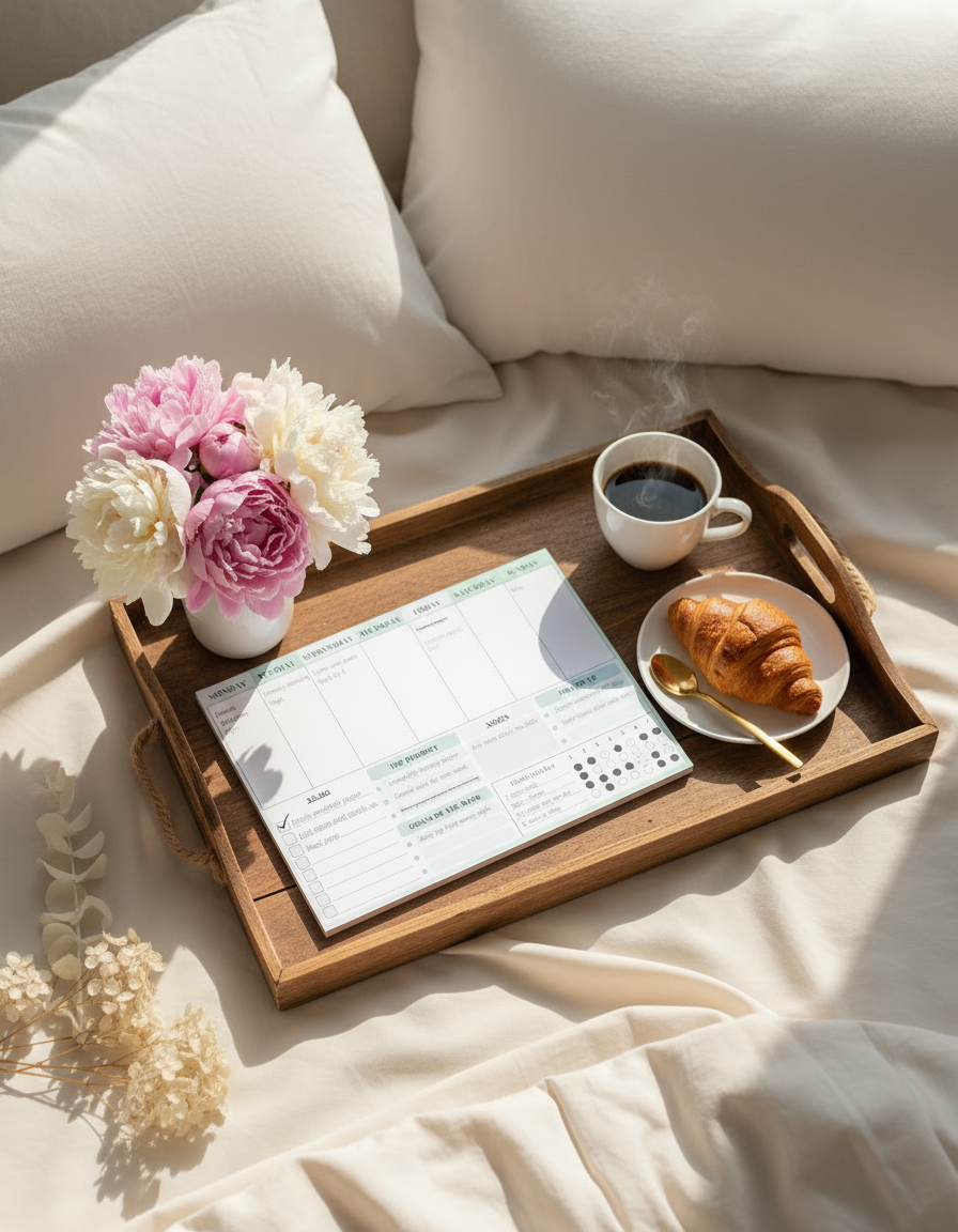 Self-care Sunday breakfast in bed